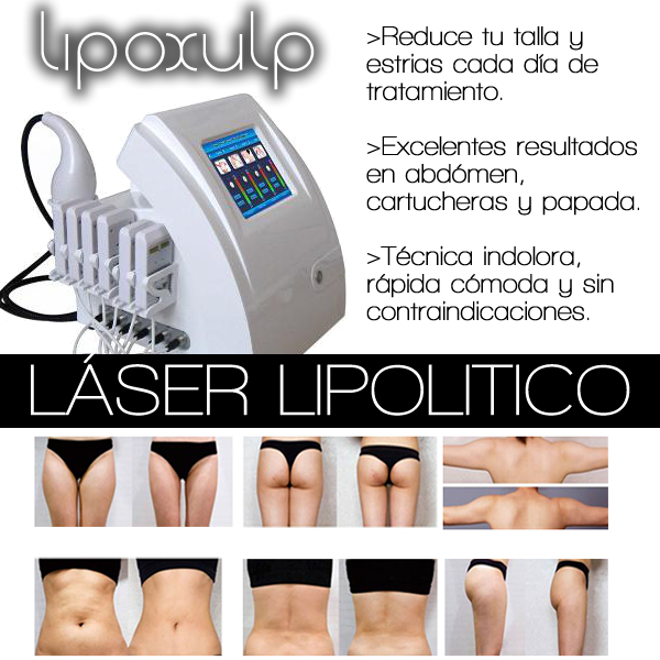 Laser lipolitico LIPOXULP resultados efectivos desde la primera sesi´´on.
